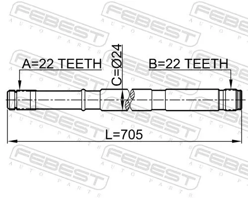 Handler.Part Drive shaft FEBEST 0212N16RH 2