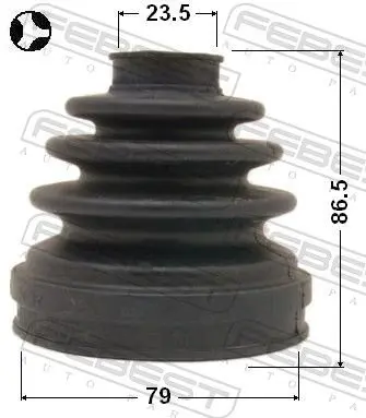 Handler.Part Bellow, driveshaft FEBEST 0215071T 2