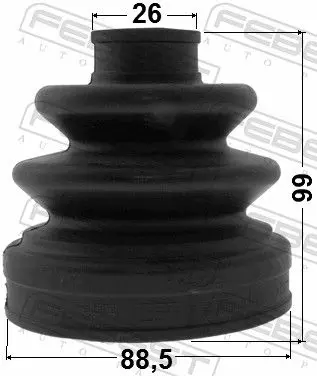 Handler.Part Bellow, driveshaft FEBEST 0215U31 2