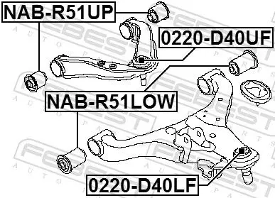 Handler.Part Ball joint FEBEST 0220D40LF 2