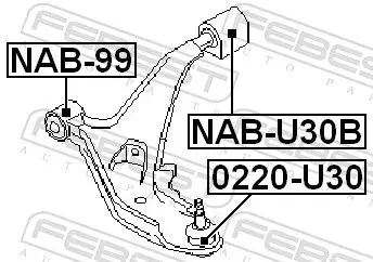 Handler.Part Ball joint FEBEST 0220U30 2