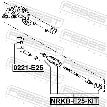 Handler.Part Tie rod end FEBEST 0221E25 2