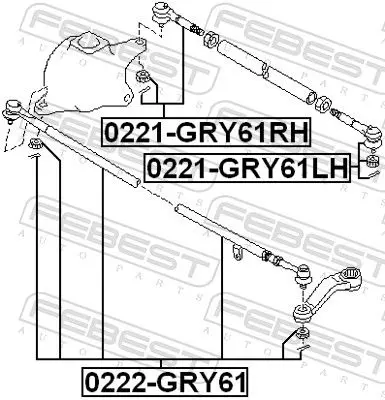 Handler.Part Tie rod end FEBEST 0221GRY61LH 2