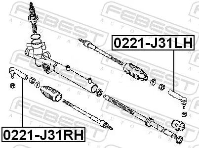 Handler.Part Tie rod end FEBEST 0221J31LH 2