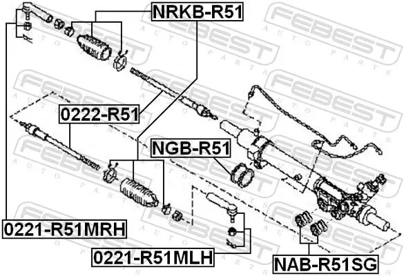 Handler.Part Tie rod end FEBEST 0221R51MLH 2