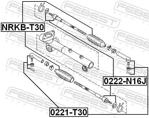 Handler.Part Tie rod end FEBEST 0221T30 2