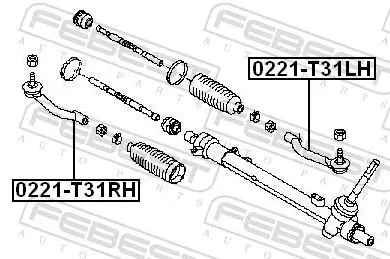 Handler.Part Tie rod end FEBEST 0221T31LH 2