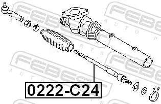 Handler.Part Tie rod axle joint FEBEST 0222C24 2