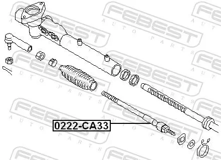 Handler.Part Tie rod axle joint FEBEST 0222CA33 2