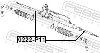 Handler.Part Tie rod axle joint FEBEST 0222P11 2