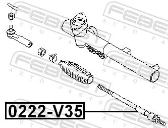 Handler.Part Tie rod axle joint FEBEST 0222V35 2