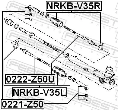 Handler.Part Tie rod axle joint FEBEST 0222Z50U 2