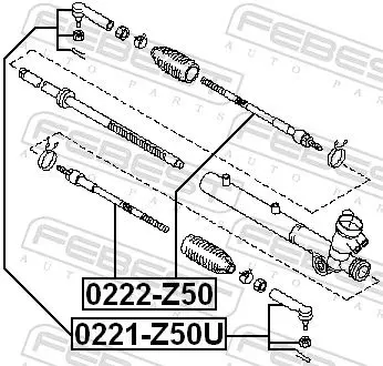 Handler.Part Tie rod axle joint FEBEST 0222Z50 2