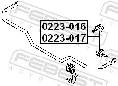 Handler.Part Rod/strut, stabiliser FEBEST 0223016 2