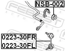 Handler.Part Rod/strut, stabiliser FEBEST 022330FL 2