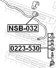 Handler.Part Rod/strut, stabiliser FEBEST 0223530 2