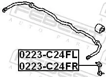 Handler.Part Rod/strut, stabiliser FEBEST 0223C24FL 2