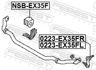 Handler.Part Rod/strut, stabiliser FEBEST 0223EX35FR 2