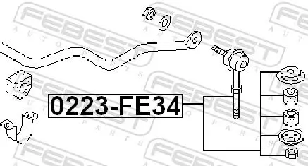 Handler.Part Rod/strut, stabiliser FEBEST 0223FE34 2