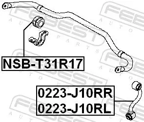 Handler.Part Rod/strut, stabiliser FEBEST 0223J10RL 2