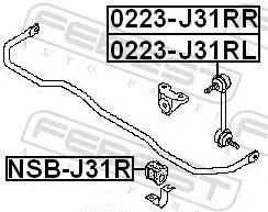 Handler.Part Rod/strut, stabiliser FEBEST 0223J31RR 2