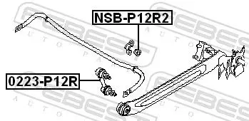 Handler.Part Rod/strut, stabiliser FEBEST 0223P12R 2