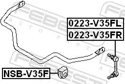 Handler.Part Rod/strut, stabiliser FEBEST 0223V35FR 2