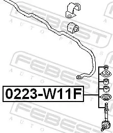 Handler.Part Rod/strut, stabiliser FEBEST 0223W11F 2