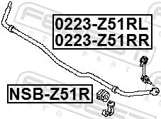 Handler.Part Rod/strut, stabiliser FEBEST 0223Z51RL 2