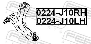 Handler.Part Track control arm FEBEST 0224J10LH 2