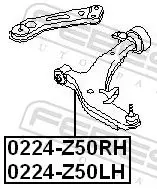 Handler.Part Track control arm FEBEST 0224Z50LH 2