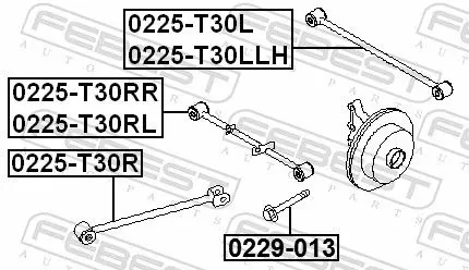 Handler.Part Track control arm FEBEST 0225T30L 2