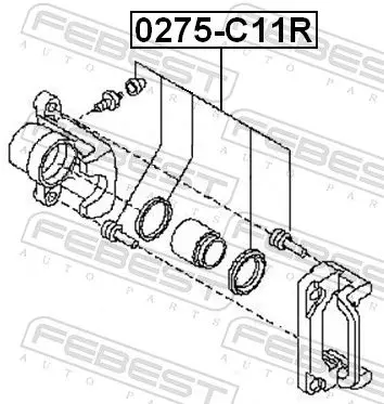 Handler.Part Repair kit, brake caliper FEBEST 0275C11R 2