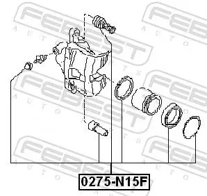 Handler.Part Repair kit, brake caliper FEBEST 0275N15F 2