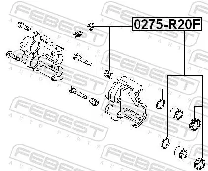 Handler.Part Repair kit, brake caliper FEBEST 0275R20F 2