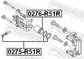 Handler.Part Repair kit, brake caliper FEBEST 0275R51R 2