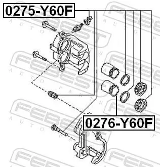 Handler.Part Repair kit, brake caliper FEBEST 0275Y60F 2