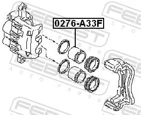 Handler.Part Piston, brake caliper FEBEST 0276A33F 2