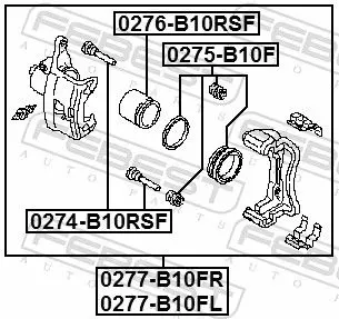 Handler.Part Piston, brake caliper FEBEST 0276B10RSF 2