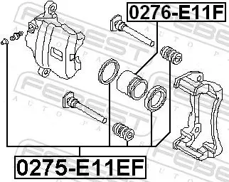 Handler.Part Piston, brake caliper FEBEST 0276E11F 2