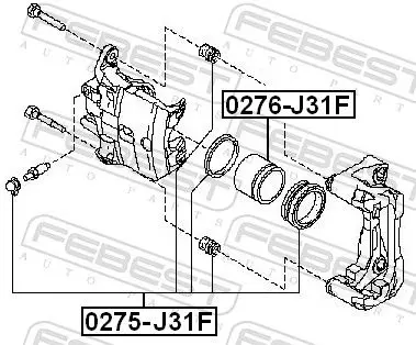 Handler.Part Piston, brake caliper FEBEST 0276J31F 2