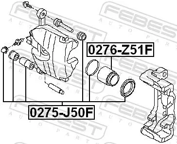 Handler.Part Piston, brake caliper FEBEST 0276Z51F 2