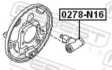 Handler.Part Wheel brake cylinder FEBEST 0278N16 2