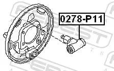 Handler.Part Wheel brake cylinder FEBEST 0278P11 2