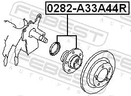 Handler.Part Wheel hub FEBEST 0282A33A44R 2