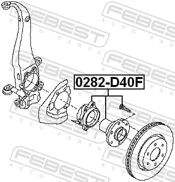 Handler.Part Wheel hub FEBEST 0282D40F 2