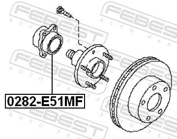 Handler.Part Wheel hub FEBEST 0282E51MF 2