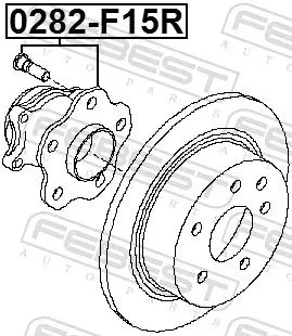 Handler.Part Wheel hub FEBEST 0282F15R 2