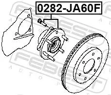 Handler.Part Wheel hub FEBEST 0282JA60F 2