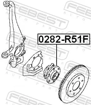 Handler.Part Wheel hub FEBEST 0282R51F 2